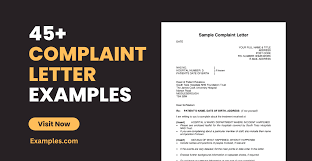 complaint letter exles 45 in pdf