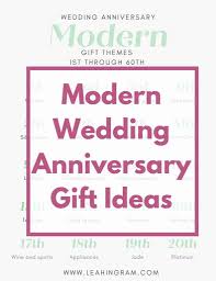 modern wedding anniversary gift themes