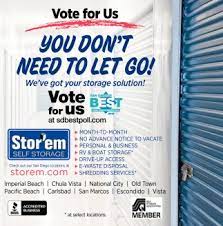 vote for us m self storage vista ca
