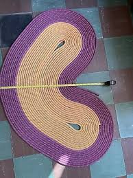 heart shaped climbing rope rug purple