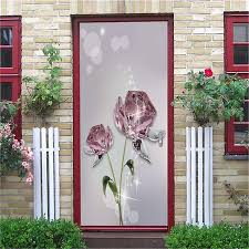 Diamond Rose Door Mural Self Adhesive