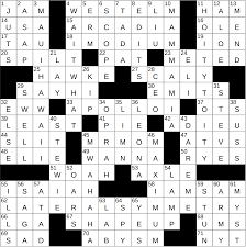 answers to the new york times crossword