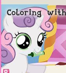 Learn to draw and color with sweetie belle and have fun! Coloring With Sweetie Belle My Little Pony Games