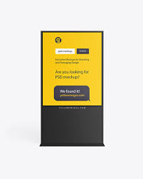 Its just one mockup of mockup world. Led Display Stand Mockup In Outdoor Advertising Mockups On Yellow Images Object Mockups