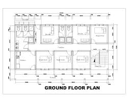 Hostel With Facade Design Ground Floor