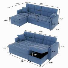 sleeper sectional storage sofa bed