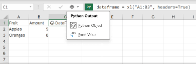 python in excel dataframes microsoft