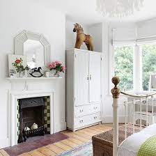 White Bedroom With Traditional