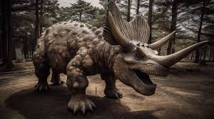 triceratops in korea background