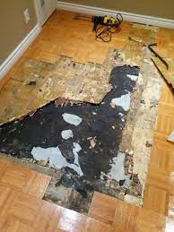 remove glued down parquet flooring
