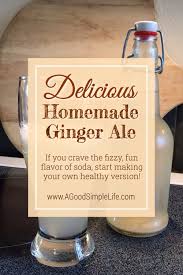 delicious healthy homemade ginger ale