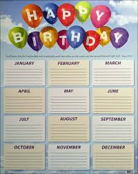 Office Birthday List Office Birthday Birthday Charts