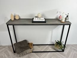 Solid Oak Foundry Console Table With