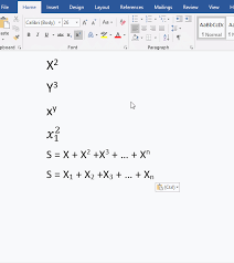 Subscript And Superscript In Word