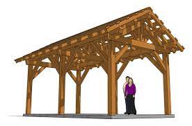 beam pavilion plan timber frame