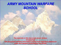 Ppt Army Mountain Warfare School Powerpoint Presentation