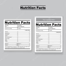 nutrition facts label or sticker stock
