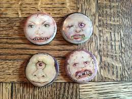 Vintage Characters - Creep Queen, Crater Face, Ocufungus, Rufang Pinback  Buttons | eBay