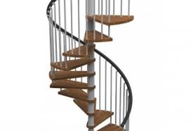 Unlike other spiral staircase kits, this allows each tread to be set at exactly the same height for added comfort and safety. Gamia Wood 1600mm Silver Metal Colour Natural Walnut Treads Pvc Black Handrail