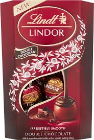 lindt lindor double chocolate cornet 200g