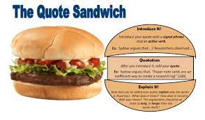 High quality sandwich quotes gifts and merchandise. Quoting Engl 102 Research Guide Research Guides At Potomac State College