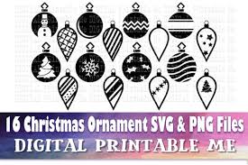 Christmas Ornament Silhouette Graphic By Digitalprintableme Creative Fabrica