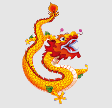cartoon dragon longtaitou festival