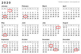 Free 2020 Printable Calendar Create Editable Yearly