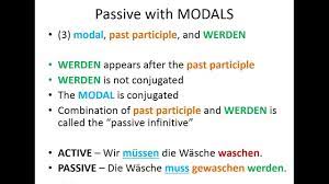 An exam may be given by our english teacher today. German Grammar Passive Voice Present Tense With Modals Youtube
