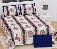 King Size Bed Sheets Jaipuri Handwork