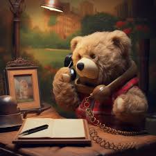 cute teddy bear phone call