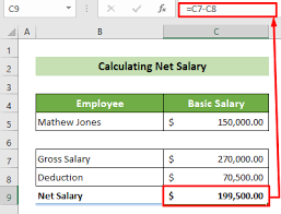 make salary sheet in excel with formula