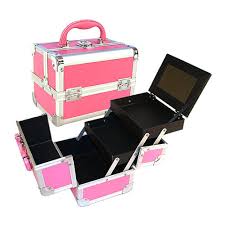 plastic makeup kit box color pink at