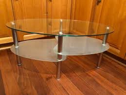 Oval Glass Coffee Table Coffee Tables
