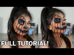 scary pumpkin makeup tutorial jack o