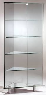 All Glass Triangular Curio Cabinet W