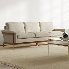 leon wood frame sofa 68 82 west elm