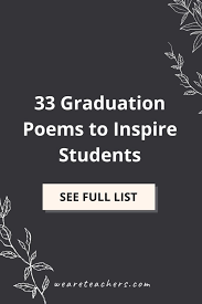 graduation poems for students as