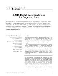 Pdf Aaha Dental Care Guidelines For Dogs And Cats