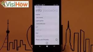 Add A Biography To Instagram From Microsoft Lumia 535 Visihow