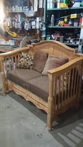 Love Seat Garden Bench Repurposed Crib