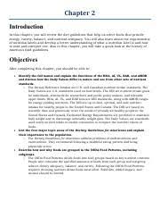 nutrition chapter 2 study guide