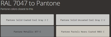Ral 7047 To Pantone Pantone Pantone Color Color