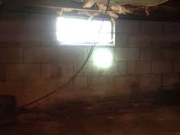 Leaky Musty Crawl Space And Bowed Walls In Groveport Basement Waterproofing Crawl Space Repair Waterproofing Products