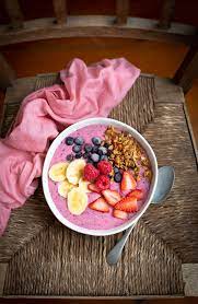 berry smoothie bowls with banana