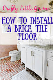 brick tile floor brick veneer bathroom