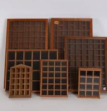 wooden thimble display cases