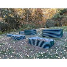 Green Metal Raised Garden Bed Kit