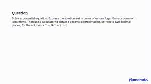 Solved Solve Exponential Equation