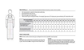 Bib Overall Size Conversion Chart The Hub